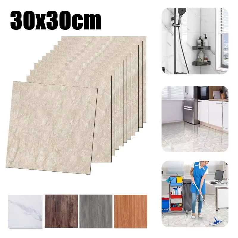 Commercial Kitchen Tiles - 10 stuks zelfklevende vloertegels, slijtvaste schil
