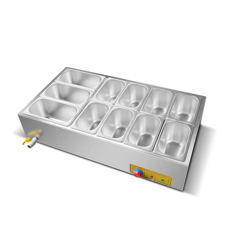 Bain Marie Food Warmer - Commerciële cateringapparatuur aanrechtmodel roestvrij staal cafetaria