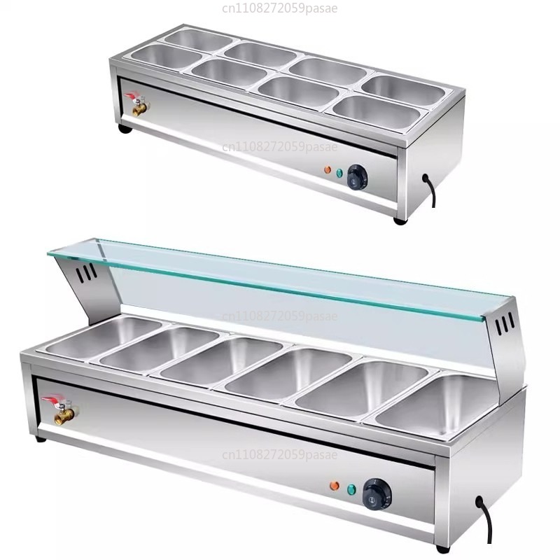 Bain Marie Food Warmer - Fastfood isolatietafel commerciële verwarming tafelblad buffet