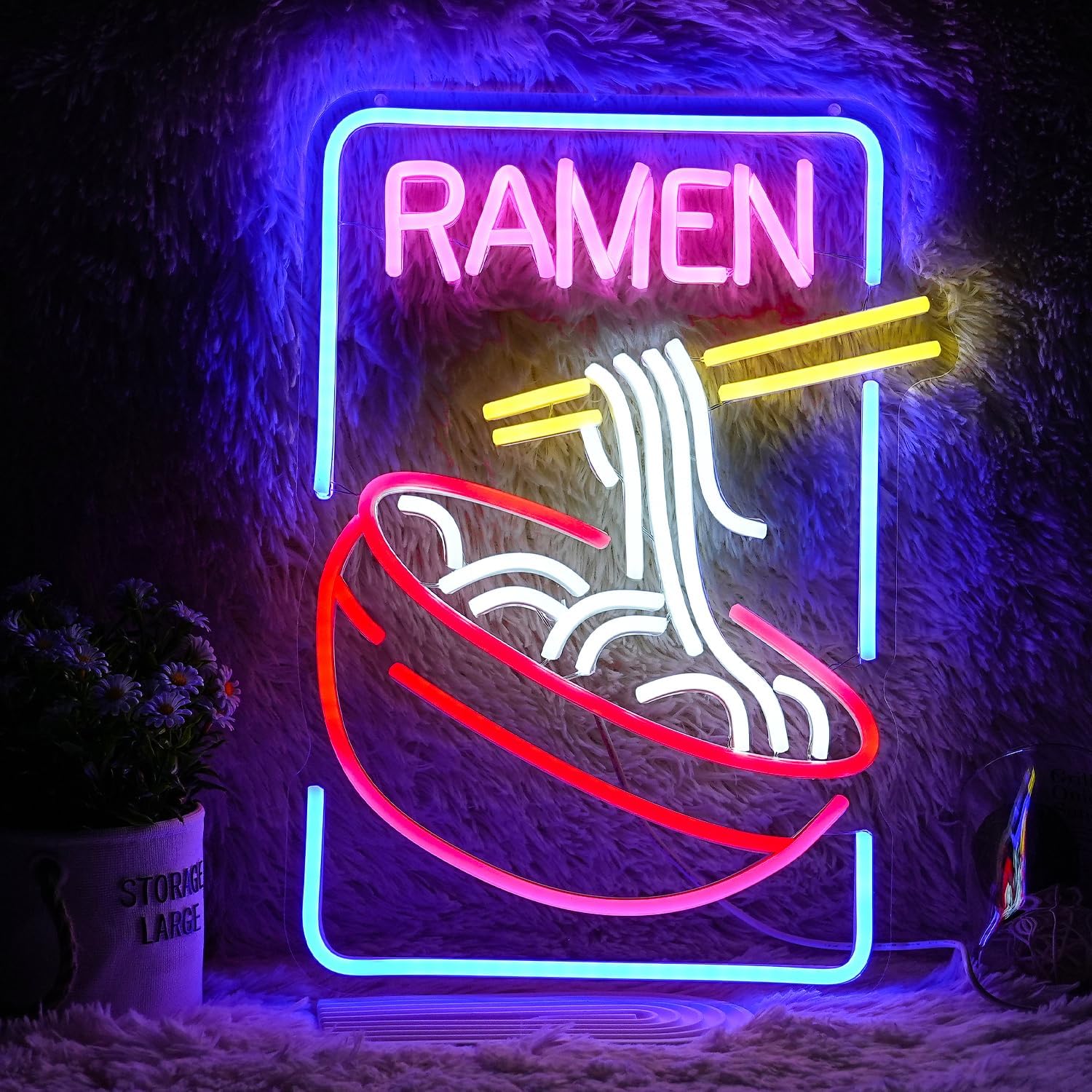 Commercial Kitchen Japanese - USB dimbare Ramen Bowl neonreclame met