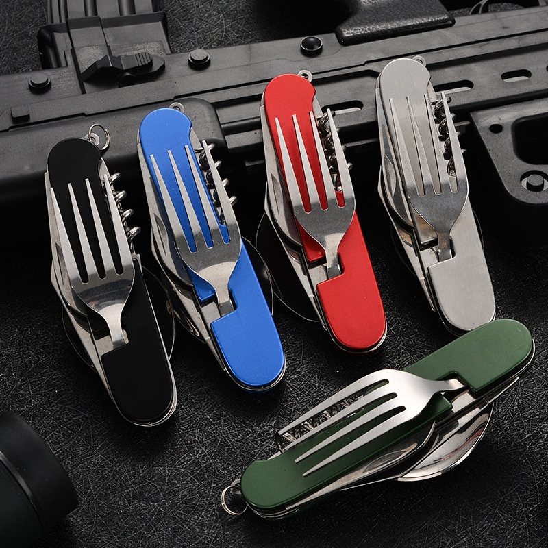 Commercial Kitchen Table - 4-in-1 opvouwbaar servies Afneembaar kampeergerei Roestvrijstalen