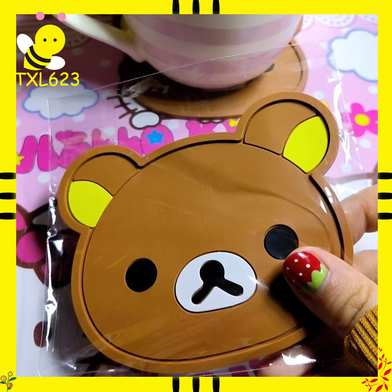 Commercial Kitchen Table - Rilakkuma siliconen bekeronderzetter, schattig, warmte-isolerend, multifunctioneel