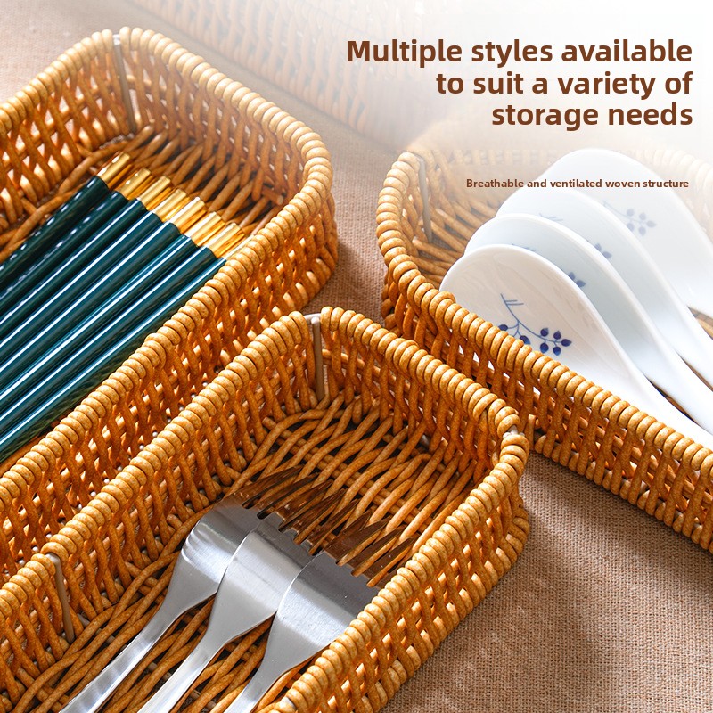 Commercial Kitchen Knife Storage - Imitatie rotan mes en vork groente