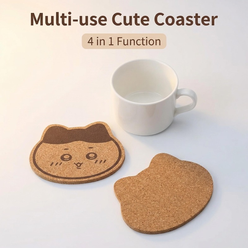 Commercial Kitchen Table - Kawaii Chiikawa houten onderzetter cartoon bekeronderzetter