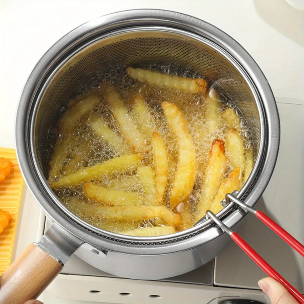Commercial Kitchen Cooking - RVS Multifunctionele kookset met frituurmand en