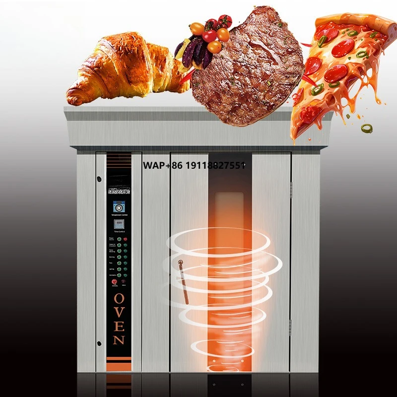 Rotary Bakery Oven - Industriële gasoven voor broodbakken, commercieel, 32