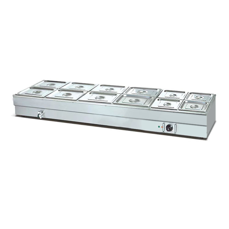 Bain Marie Food Warmer - Commerciële elektrische bain-marie van roestvrij staal,