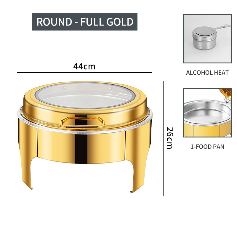 Goud 6L roestvrij staal rond g - Bain Marie Food Warmer recensie en prijs