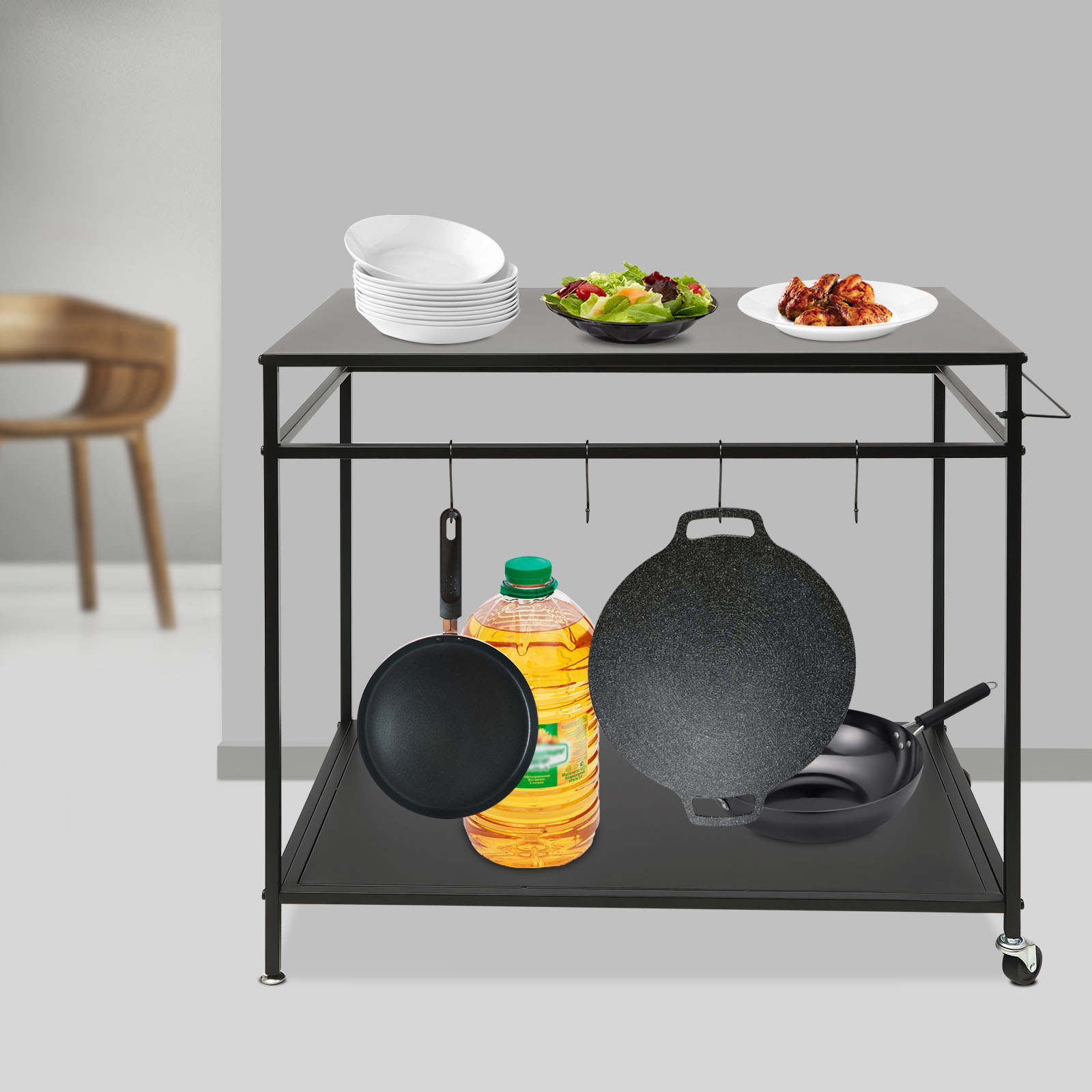 Verrijdbare kooktafel met dubb - Commercial Kitchen Table recensie en prijs
