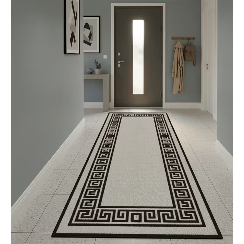 Zwart-wit Grieks sleutelmotief - Commercial Kitchen Mats Anti Fatigue recensie en prijs