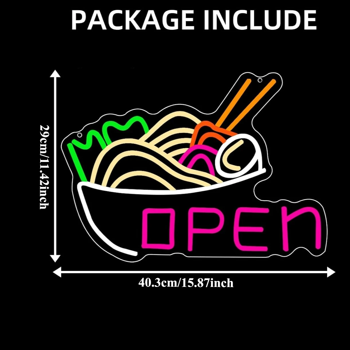 Ramen Bowl Neon Light Open LED - Commercial Kitchen Japanese recensie en prijs
