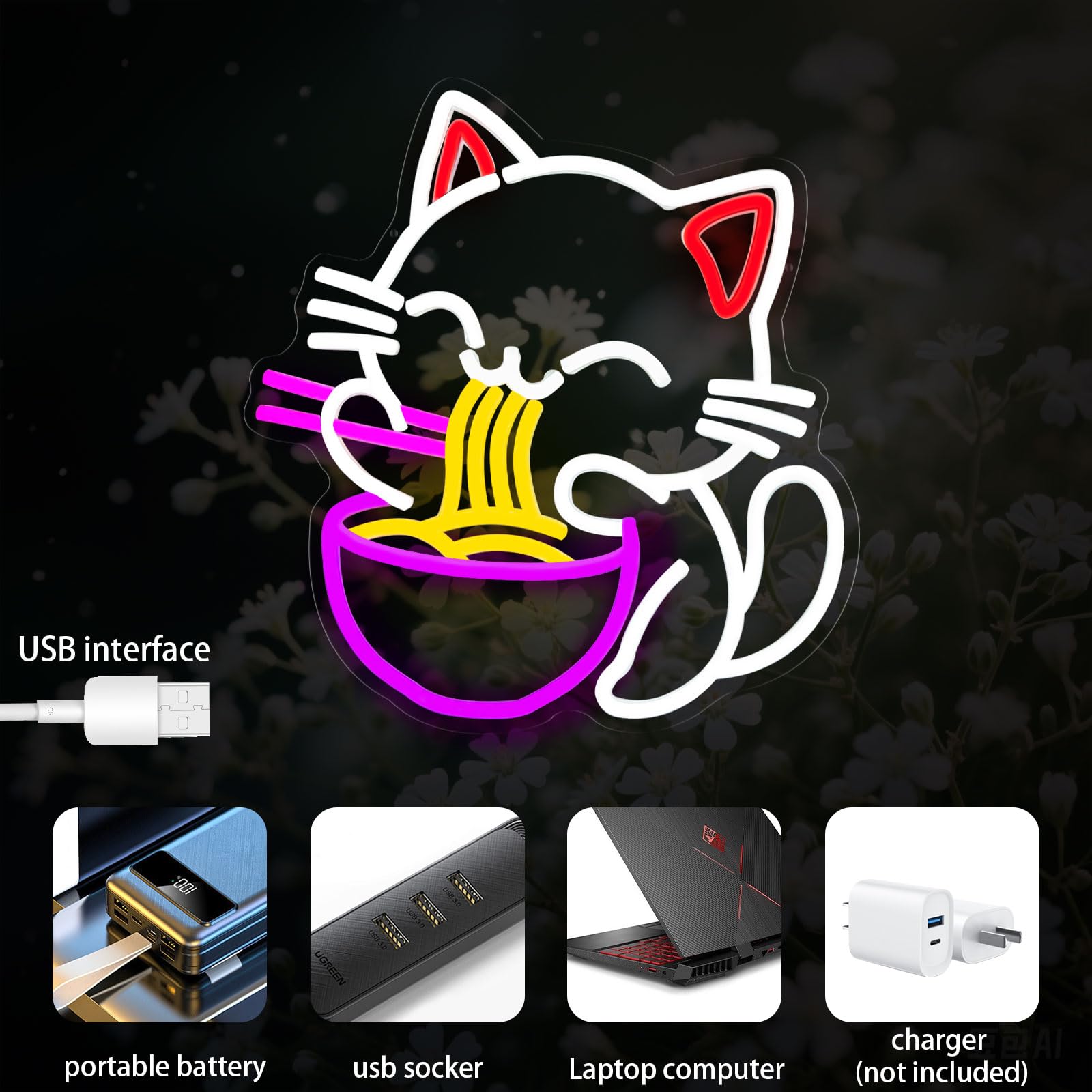 Fortune Cat Ramen Neon Sign Ja - Commercial Kitchen Japanese recensie en prijs