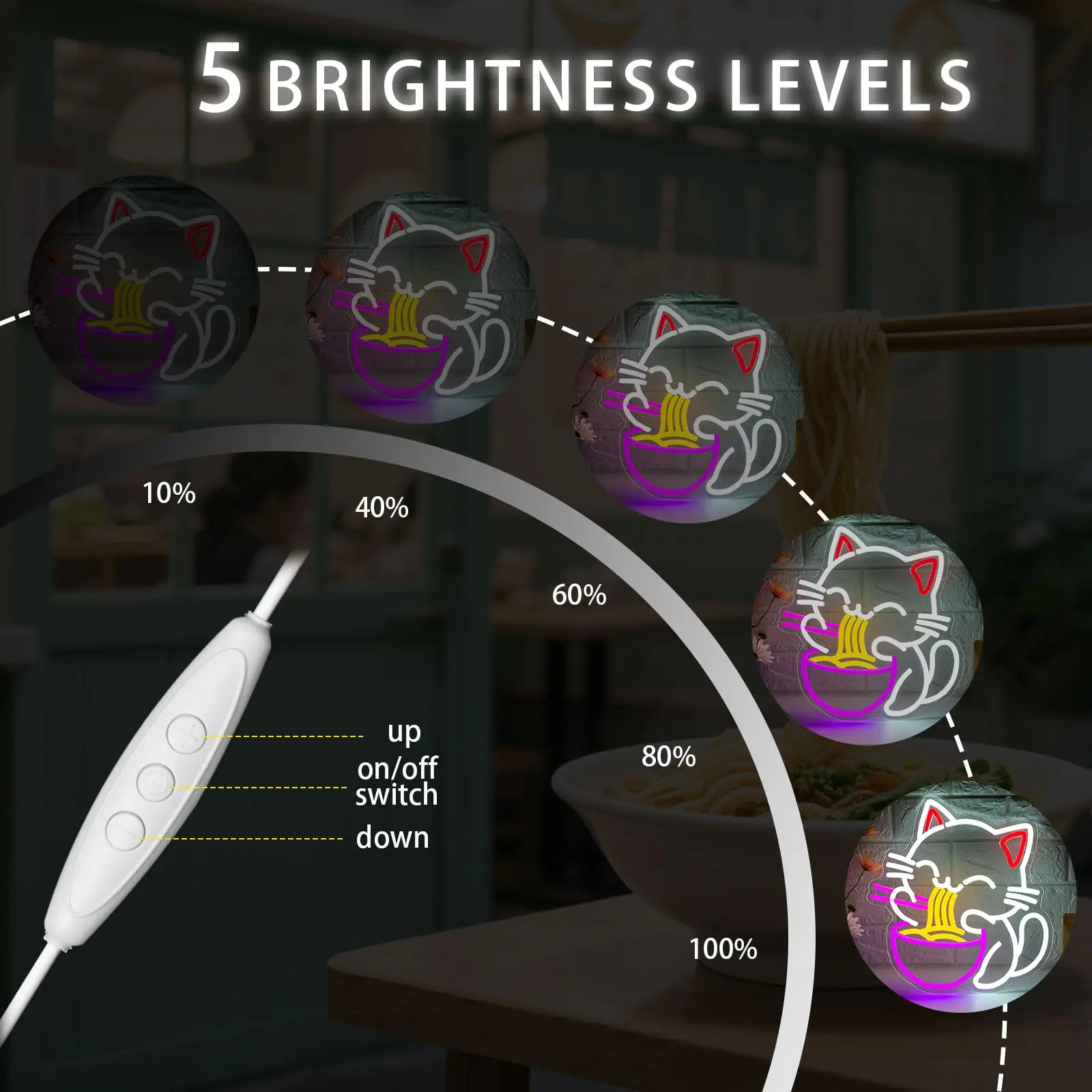 Fortune Cat Ramen Neon Sign Ja - Commercial Kitchen Japanese recensie en prijs