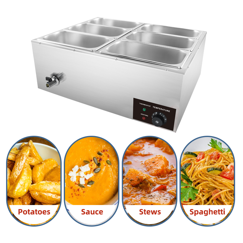 Roestvrijstalen elektrische vo - Bain Marie Food Warmer recensie en prijs
